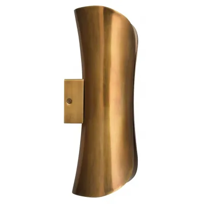 Capsule Steel Sconce, Antique Brass