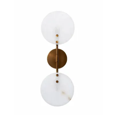 Oracle Alabaster Sconce Antique Brass