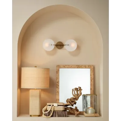 Oracle Alabaster Sconce Antique Brass