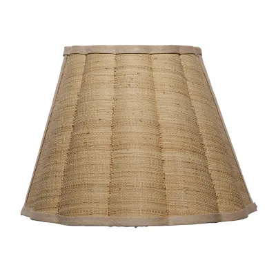 Scalloped 1-Light Wall Sconce, Raffia