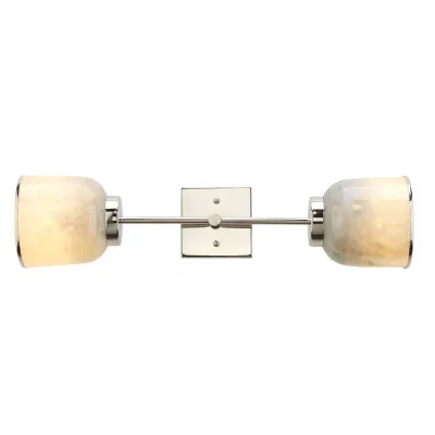 Vapor Double Wall Sconce Opal & Nickel