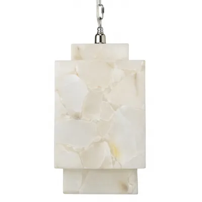 Borealis Alabaster Cube 1-Light Pendant