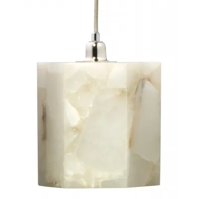 Borealis Alabaster Hexagon 1-Light Pendant