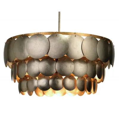 Calypso Three Tier 4-Light Iron Chandelier