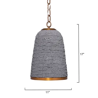 Creekside I-Light Beaded Pendant, Slate Blue