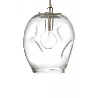 Dimpled Glass Pendant, Clear