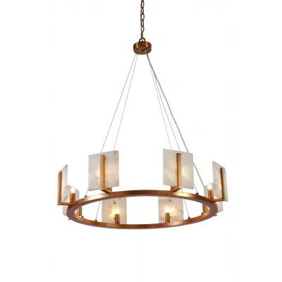 Halo Alabaster 8-Light Chandelier