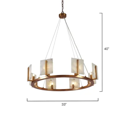 Halo Alabaster 8-Light Chandelier