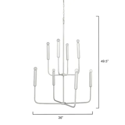 Mercer Two-Tier Gesso Chandelier