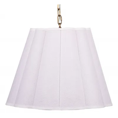 Scalloped 1-Light Pendant, Boucle Linen