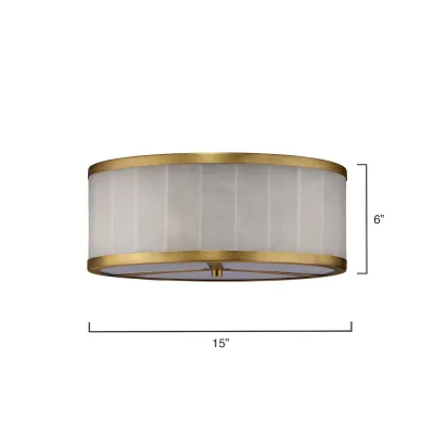 Upsala Alabaster Flush Mount Ceiling Light, Large