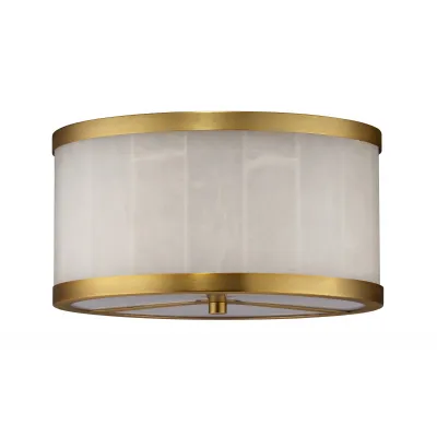 Upsala Alabaster Flush Mount Ceiling Light, Small