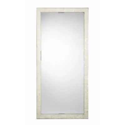 Monroe Mother of Pearl Rectangle Floor Mirror