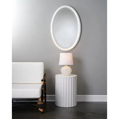 Ovation Oval Mirror, White