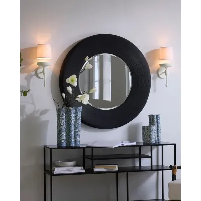 Paddock Round Mirror - Black