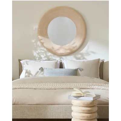 Paddock Round Mirror - Cream