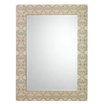 Rorschach Mirror, Gray and Cream Lacquer