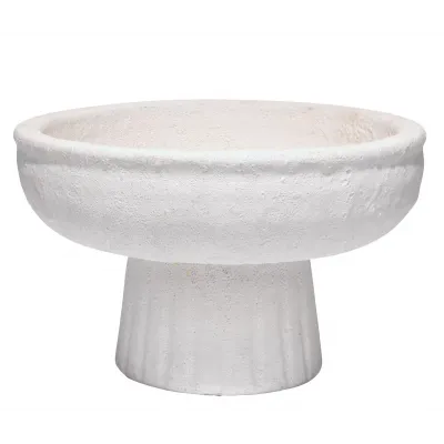Aegean Pedestal Bowl Matte White