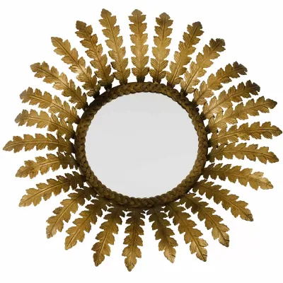 Elouise Metal Mirror, Antique Brass