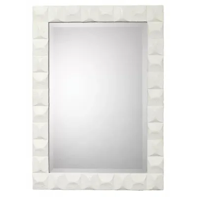 Astor Plaster Mirror, White