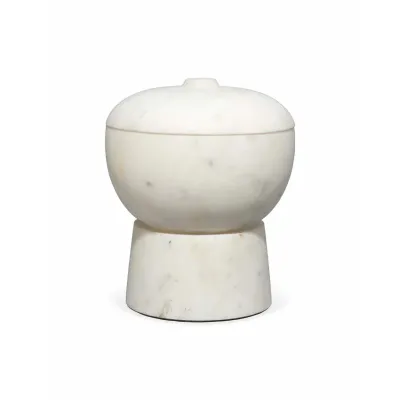 Bennett Marble Medium Storage Bowl w/ Lid