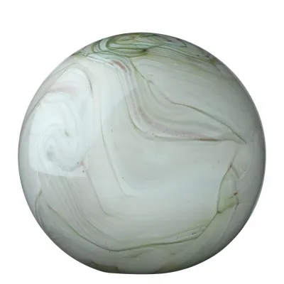 Cosmos Hand Blow Glass Orbs (Set of 2), Green