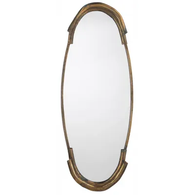 Margaux Metal Mirror, Antique Brass