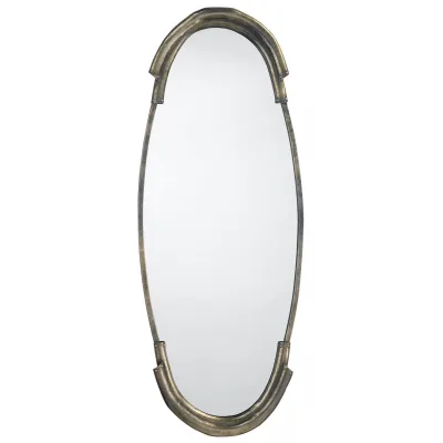 Margaux Metal Mirror, Antique Silver