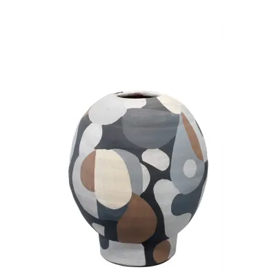 Pablo Short Vase Neutral Colored(beige, taupe, tan, light grey, medium grey, dark grey)
