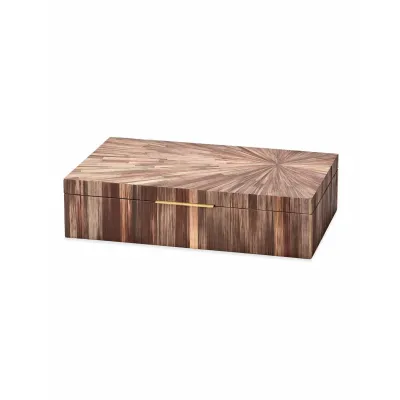 Palm Marquetry Box - Brown