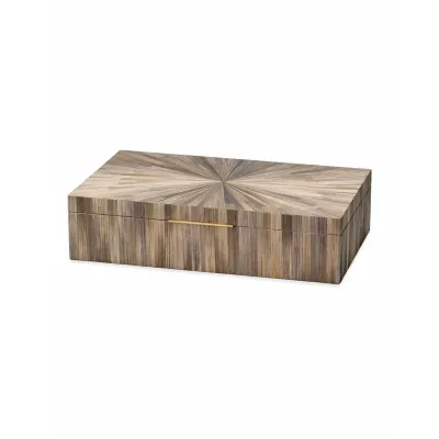 Palm Marquetry Box - Grey
