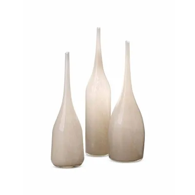 Pixie Decorative Glass Vases (set of 3), Grey