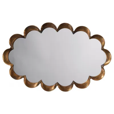 Scalloped Steel Mirror