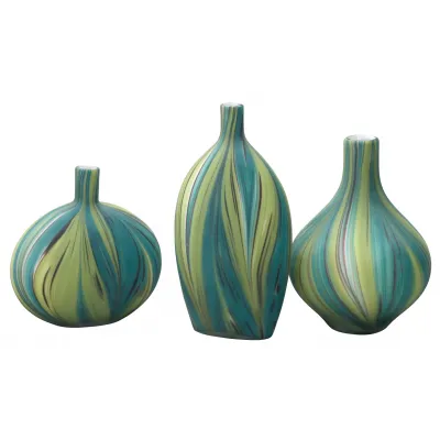 Stream Decorative Glass Vessels (Set of 3)