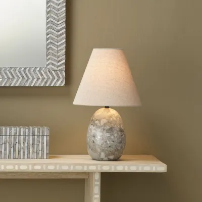 Capsule Travertine Table Lamp