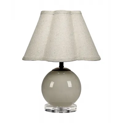 Dottie Blown Glass Table Lamp, Taupe