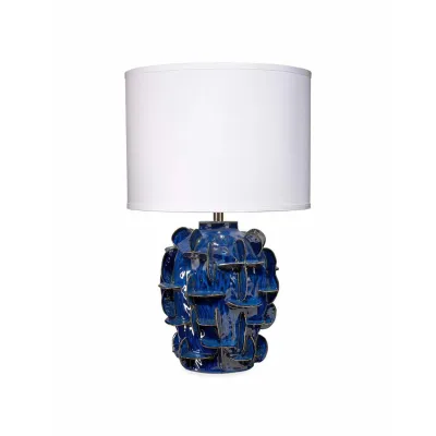 Helios Ceramic Table Lamp, Blue