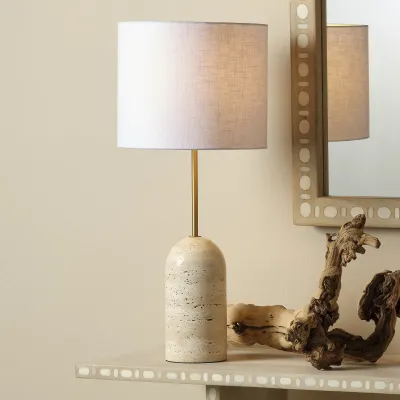 Holt Travertine Table Lamp