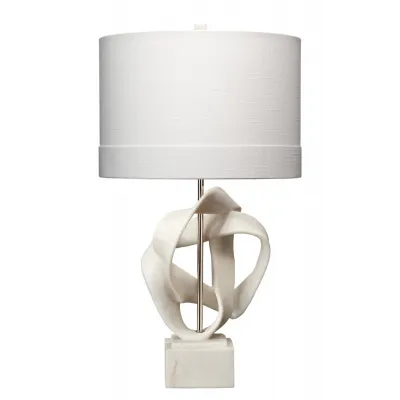 Intertwined Table Lamp, White