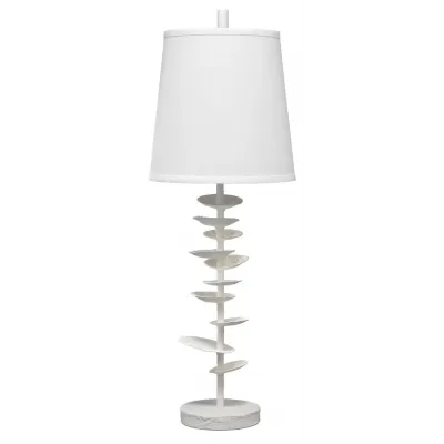 Petals Gesso Table Lamp