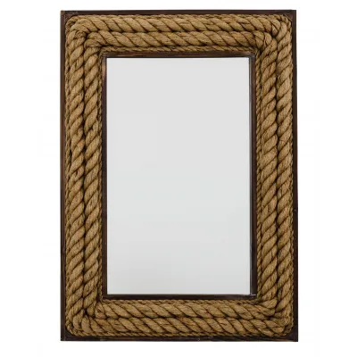 Rectangle Jute Mirror