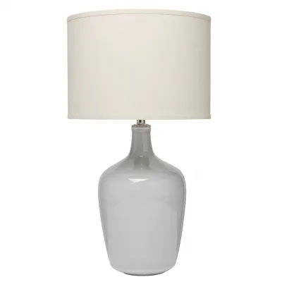 Plum Blown Glass Jar Table Lamp, Grey