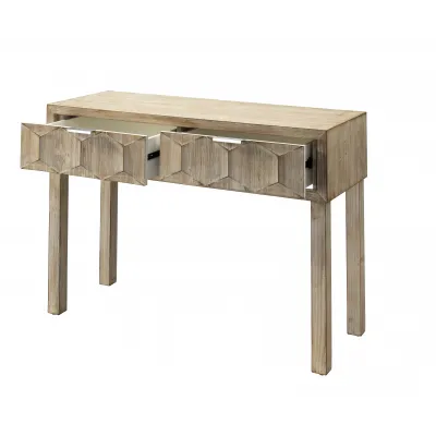 Juniper Two-Drawer Wood Console Table