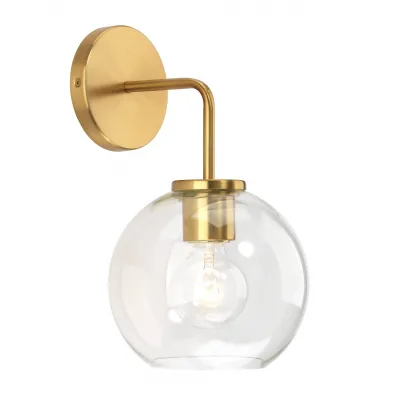 Reese Glass Wall Sconce, Brass