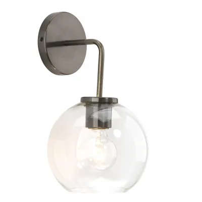 Reese Glass Wall Sconce, Gunmetal