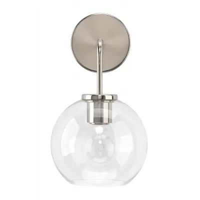 Reese Glass Wall Sconce, Silver