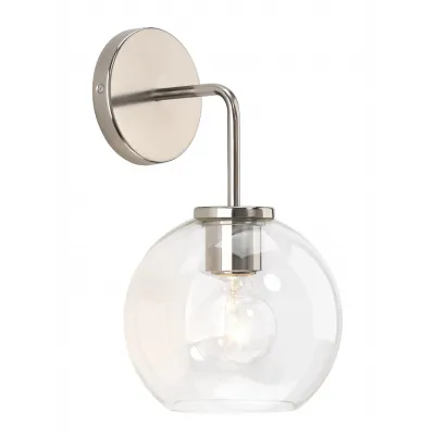 Reese Glass Wall Sconce, Silver