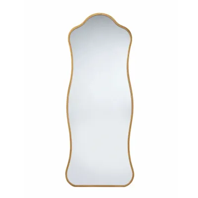 Aurora Floor Arch Mirror - Antique Brass