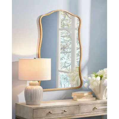 Aurora Wall Arch Mirror - Antique Brass