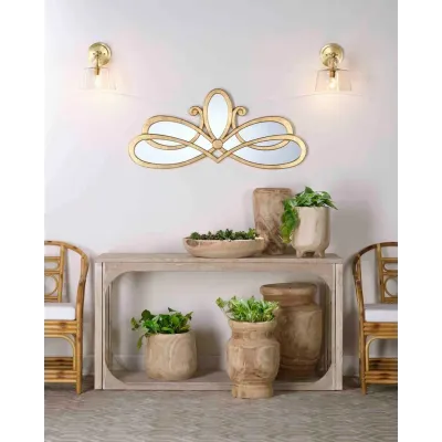 Scroll Arch Mirror - Gold